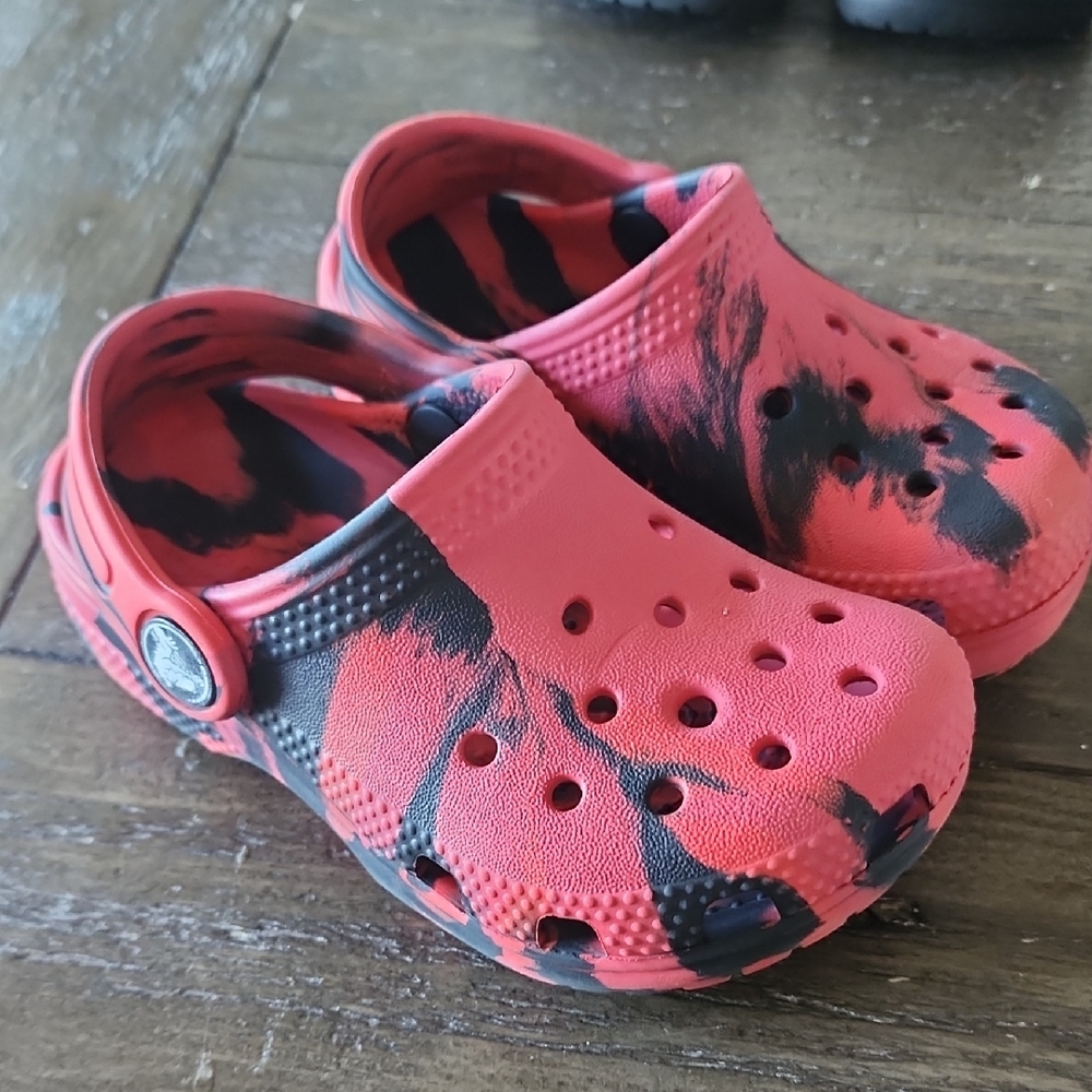 Kids Red and Black CROCS